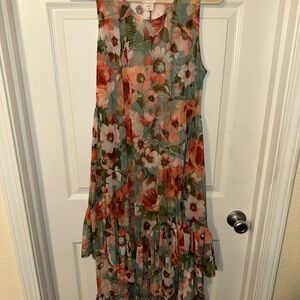 Zadie B’s Floral High-Low Mesh Dress